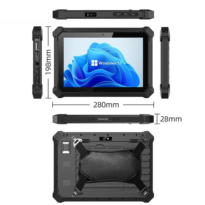 10.1 Inch Windows 10/11 Pro Rugged Tablet 4G LTE GPS 8GB RAM/128 GB ROM ...