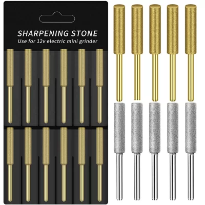 Conjunto de arquivos de corrente de motosserra de diamante, 6 peças, 4mm 4.8mm 5.5mm, afiar arquivos de motosserra, afiar escultura, ferramentas elétricas de moagem