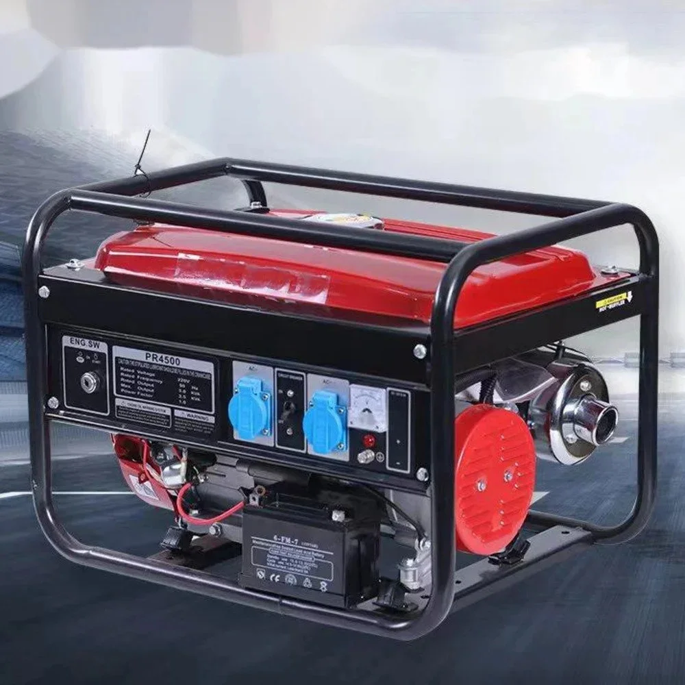 220V 3KW 7HP Household Electric Start Gasoline Generator Outdoor Camping 4 Stroke Generator Panel Dual Power Supply No Tire - Image 2