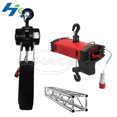 China Theater Stage Truss Electric Motor Chain Winch Lift Hoist System