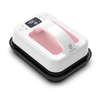 Máquina de prensa térmica HP6 – Imprensa portátil para camisetas de 7''x5'' – Ferro de aquecimento rápido para camisetas, transferência de calor e projetos DIY (rosa)