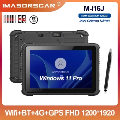 Vehicle Mount Rugged Windows Tablet Panal PC 10.1 Inch N5100 8GB+128GB 1920*1200 Industrial Windows11 Computer M-I16J