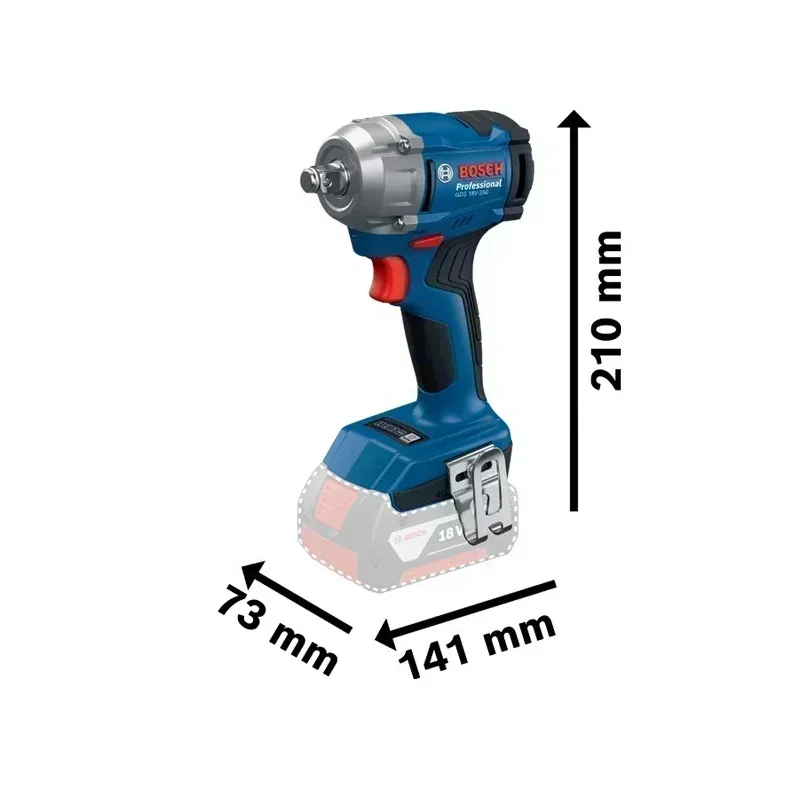 Chave de impacto sem fio bosch gds 18v-350, driver de impacto de ajuste de 3 engrenagens, chave elétrica de torque 350nm, ferramentas elétricas GDS18V-350 - Image 4