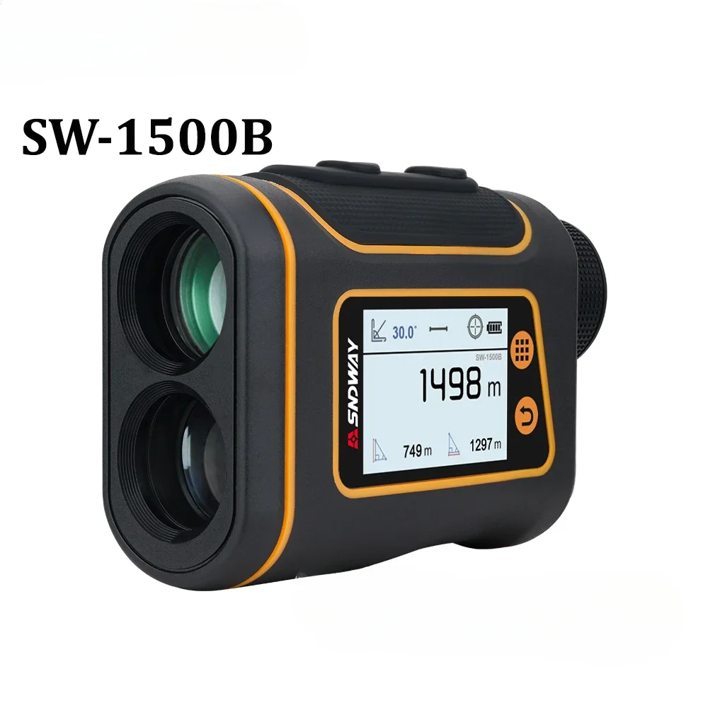 Sndway telescópio laser range finder medidor de distância digital caça monocular golfe rangefinder display lcd roleta fita métrica