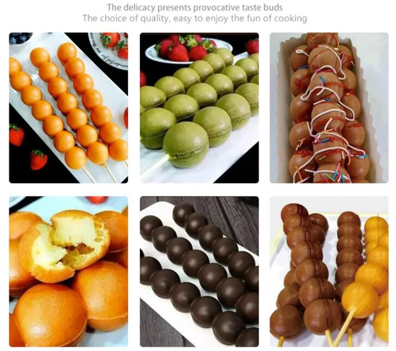 Modelo de gás comercial bolas takoyaki que faz a máquina com panela antiaderente 3 cordas waffleballs padeiro - Image 6