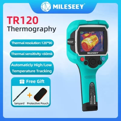 Mileseey TR120/TR256A Termovisor infravermelho (IR) Detector de temperatura profissional de alta precisão para detecção de aquecimento de encanamento