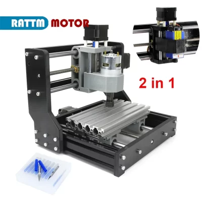 RATTM 1610 Pro Mini Fresadora CNC Atualização GRBL DIY Máquina de Gravação a Laser de 3 Eixos Mesa de Roteador CNC para Cortador de Madeira PCB