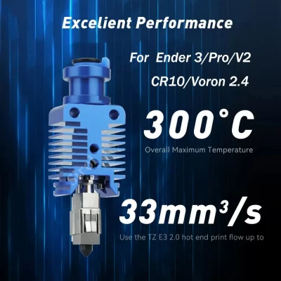 Nova atualização tz e3 2.0 kit hotend cabeça de impressão de alta velocidade para ender 3/cr10/voron 2.4 extrusora hi-end j-head para ender 3 v2 cr10
