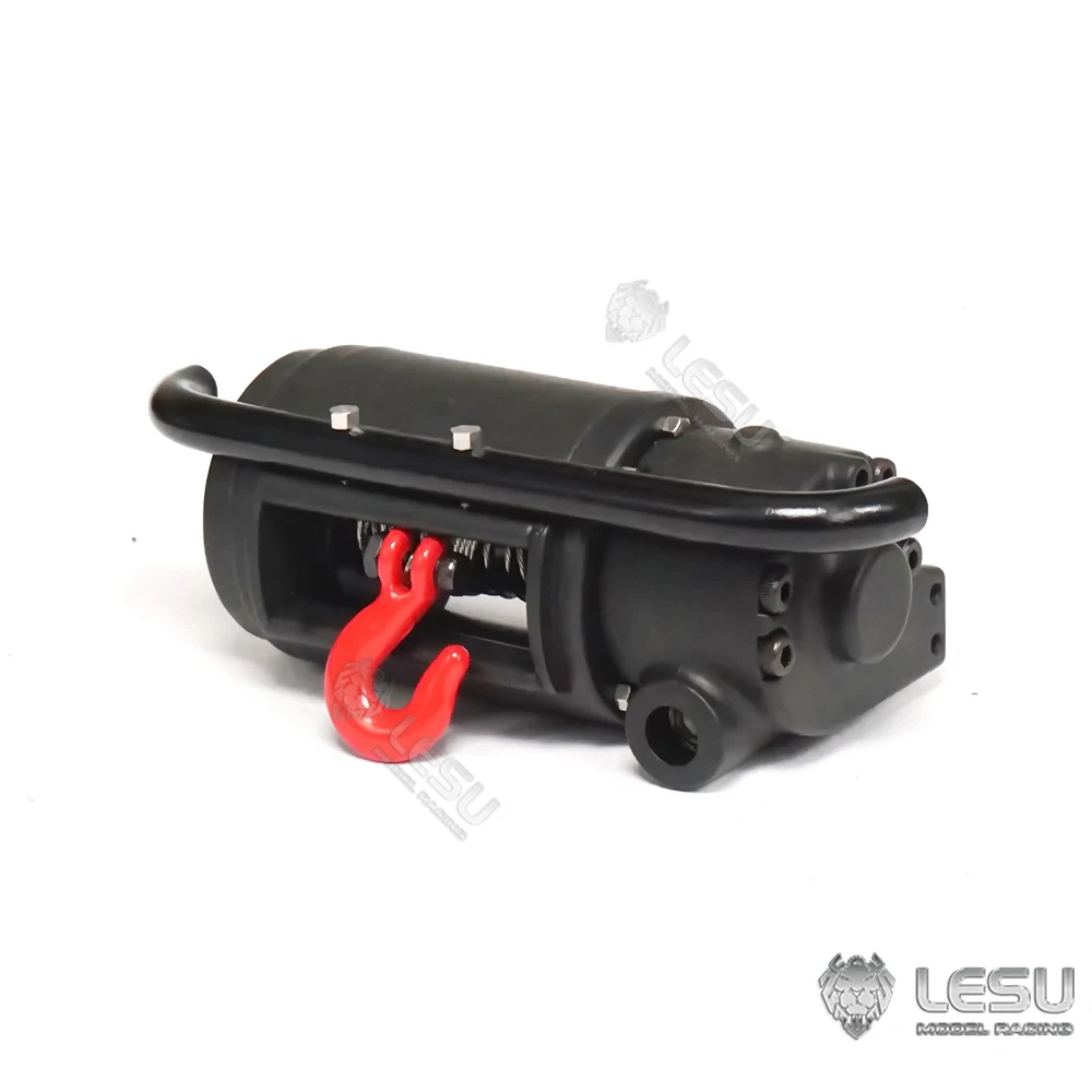 Atualização de simulação de guincho elétrico para 1/14 tamiya rc 1/10 veículo agrícola um406 guincho elétrico controle remoto brinquedo de reboque - Image 3