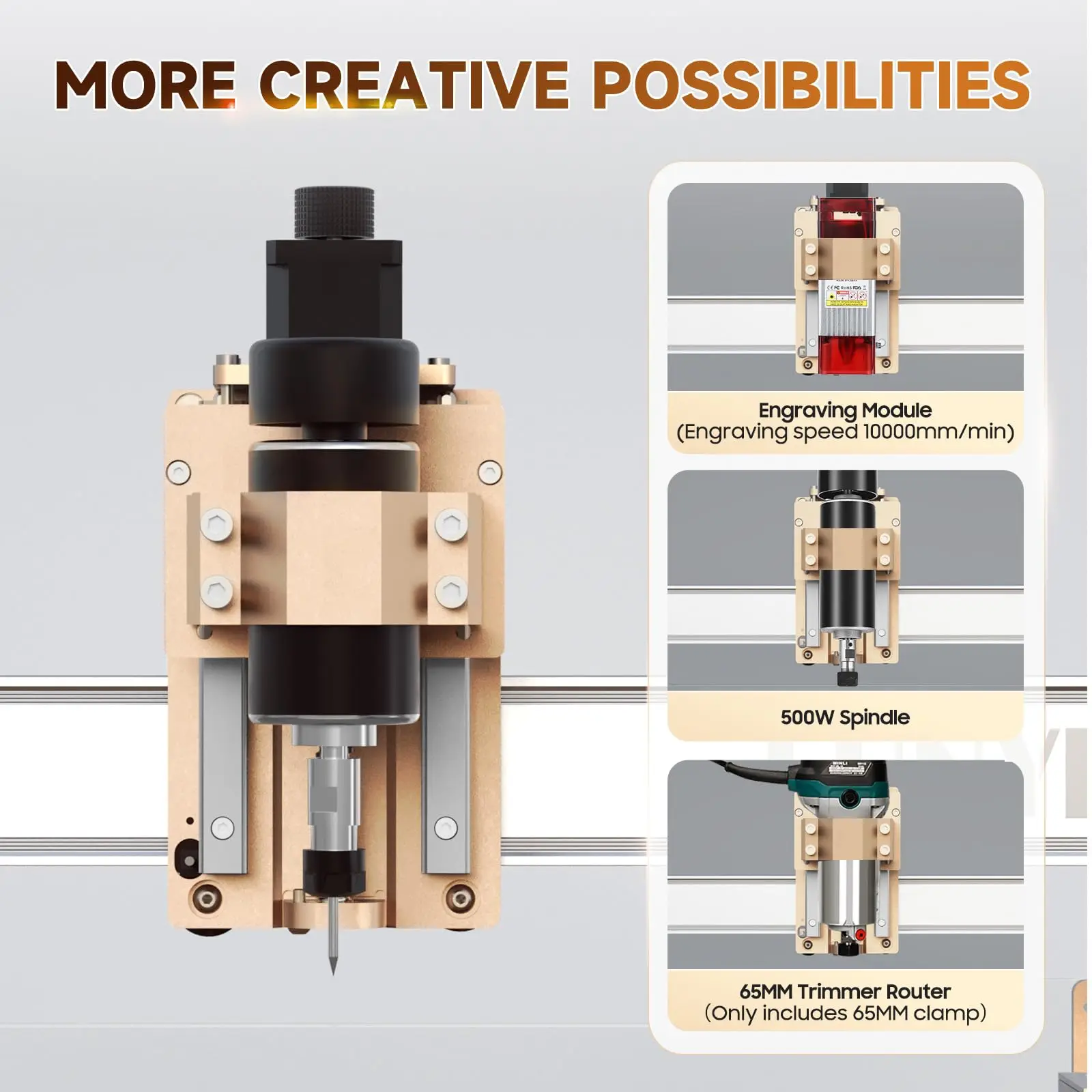 Sunyee 4040 pro máquina roteadora cnc, máquina de gravação cnc de 3 eixos, design de parafuso esférico de eixo z, adequado para madeira, acrílico e alumínio - Image 2