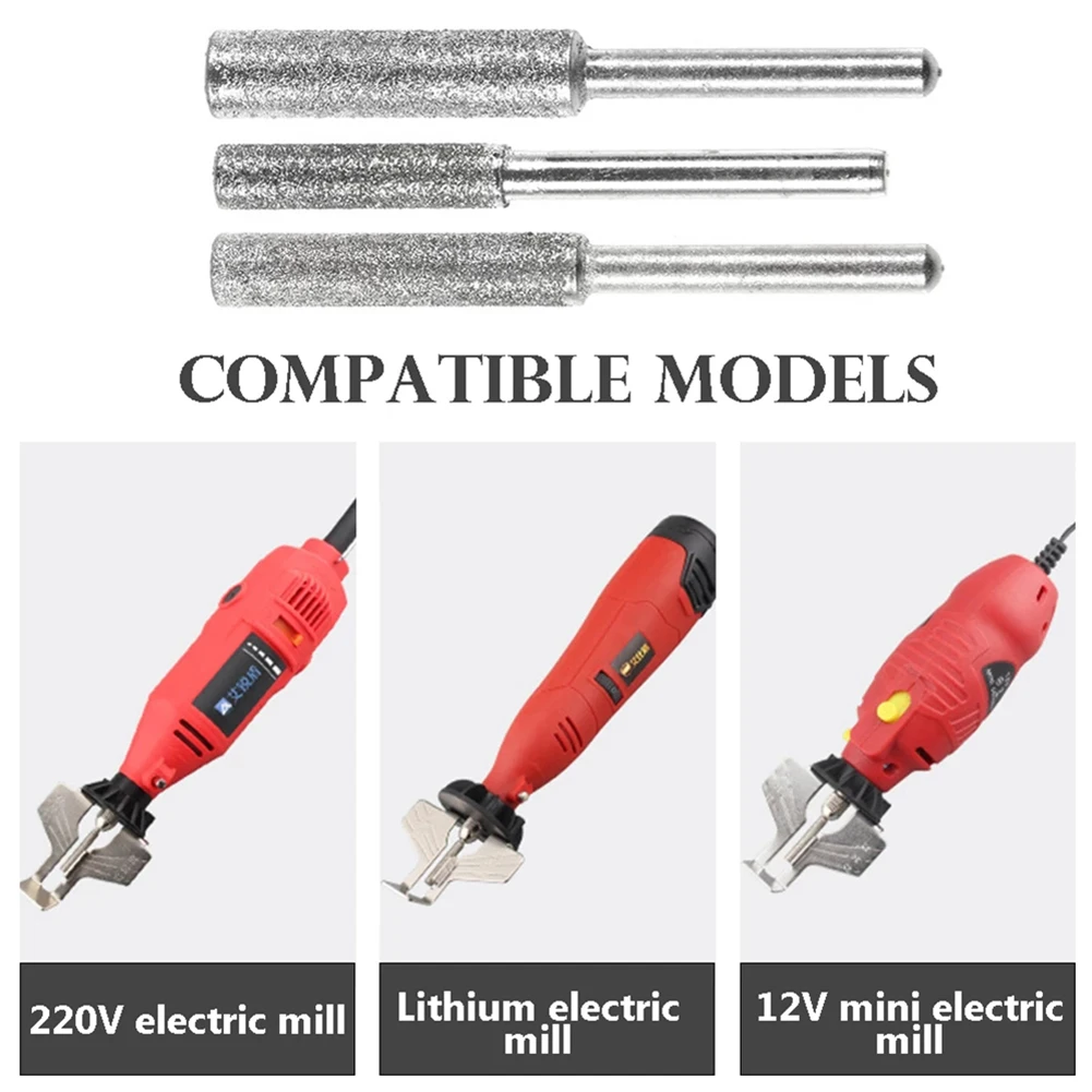 Afiador de motosserra de diamante, 6 peças, 4.0/4.8/5.5mm, revestido de diamante, moedor de rebarbas, serra de corrente, moagem para metal, jade, madeira, ferramentas de polimento - Image 5