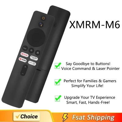 XMRM-M6 controle remoto de voz para xiaomi mi 2a geração caixa aplicável ao tv box s (2a geração) 4k ultra hd streaming media player