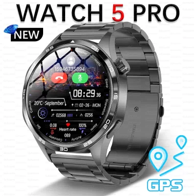 Novo huawei relógio gt5 pro relógio inteligente 1.53 Polegada hd tela amoled nfc gps rastreador bluetooth chamada monitoramento de saúde relógio das mulheres dos homens