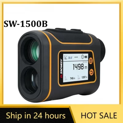 Sndway telescópio laser range finder medidor de distância digital caça monocular golfe rangefinder display lcd roleta fita métrica
