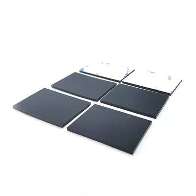 Folha de borracha de silicone retangular preta, 4/peças, autoadesiva, quadrada, resistente a altas temperaturas, junta de vedação antiderrapante, amortecedor de pés