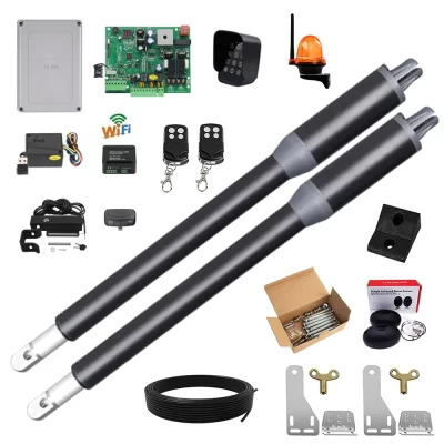 Alumínio Shell Portão Abridor Automático para Portões até 12 Pés de Longo e 550 LBS para Dual Swing Portão Automático Abridor Kit
