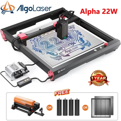 AlgoLaser Alpha 22W Cortador de gravador a laser Bomba de ar inteligente Controle por aplicativo CNC Dual-core CPU Versátil Inovador Negócios Ferramentas DIY