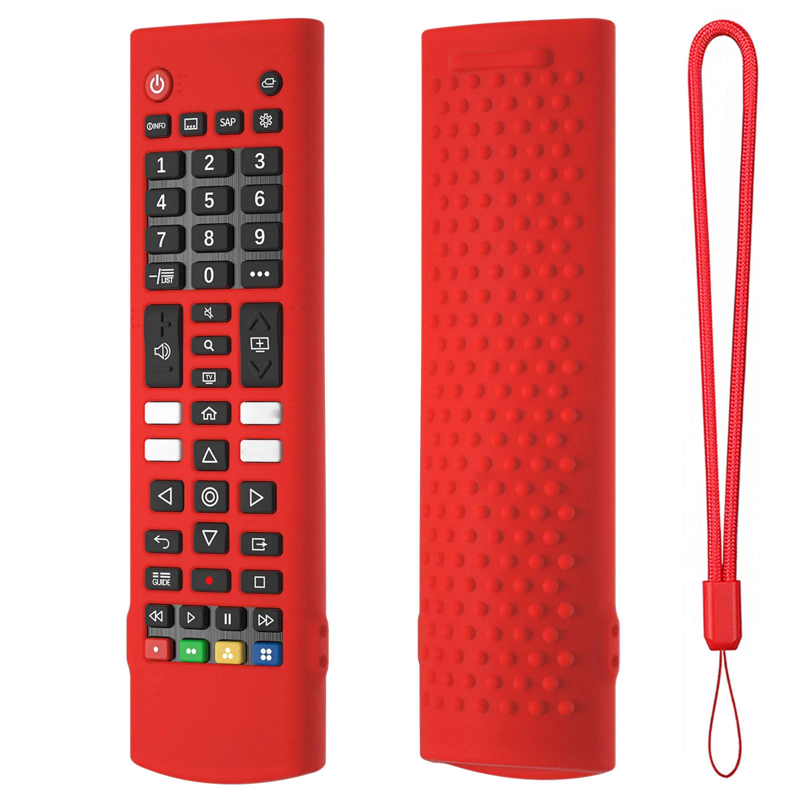 Capa protetora de silicone para LG TV Remote, Anti-Slip, Shockproof, Substituição da tampa remota, AKB75095307, AKB76040302