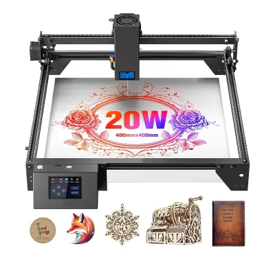 Gravador LONGER RAY5 20W 130W Cortador CNC | Máquina de tela sensível ao toque de 3,5" para metal, vidro, madeira, couro, industrial e faça você mesmo
