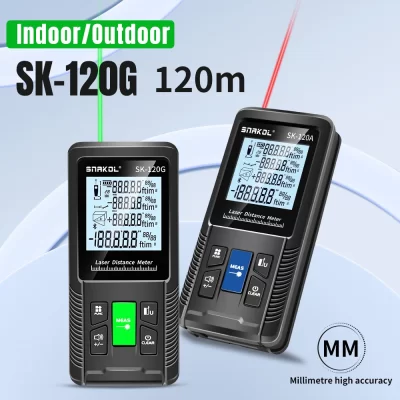 Snakol medidor de distância a laser 40m 50m 70m 100m 120m telêmetro digital trena roleta régua fita de medição de distância
