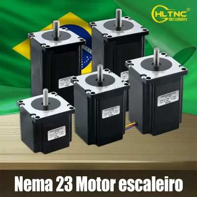 Brasil enviado nema23 motor de passo loop aberto 1.2nm 2nm 2.2nm 2.5nm 3nm 57hs112 motores 8mm eixo do motor 3a para roteador cnc