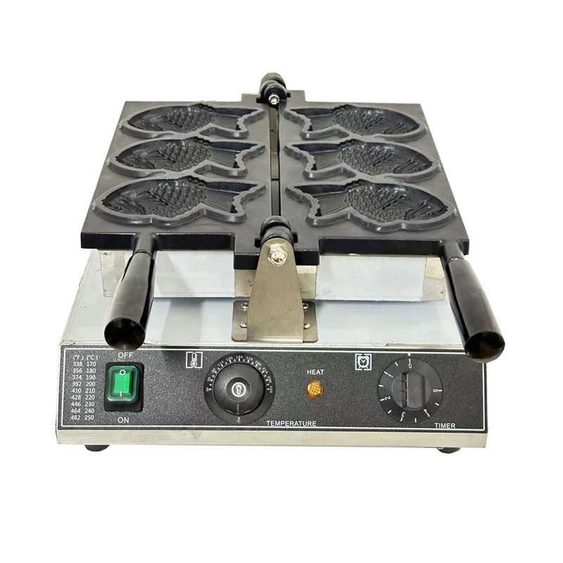 110v/220v gás elétrico forma de peixe com boca próxima sorvete taiyaki fabricante taiyaki 3 pçs em forma de peixe máquina de fazer waffle - Image 6