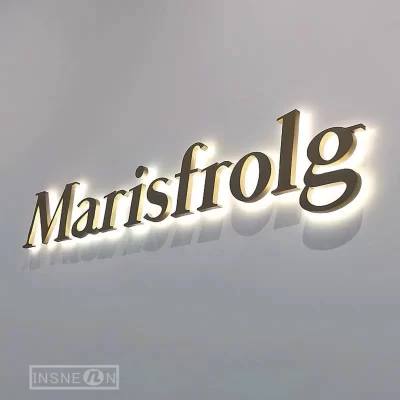 Caráter luminoso de aço inoxidável personalizado retroiluminado LED carta sinal de metal à prova d'água sinalização de empresa de publicidade ao ar livre