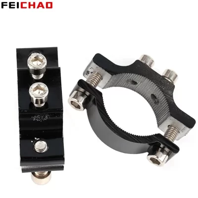 Handlebar Cycling Clip Clamp Bike Flashlight Torch Mount Dual M5 M6 Mounting Screw LED Head Front Light Holder Clip CNC Optional