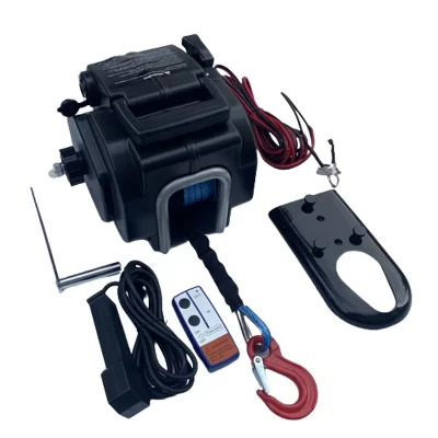 Guincho elétrico portátil para iate reboque, auto condução, auto salvamento, marinho, Driving Tour, controle de fio, 12V, 5000 libras
