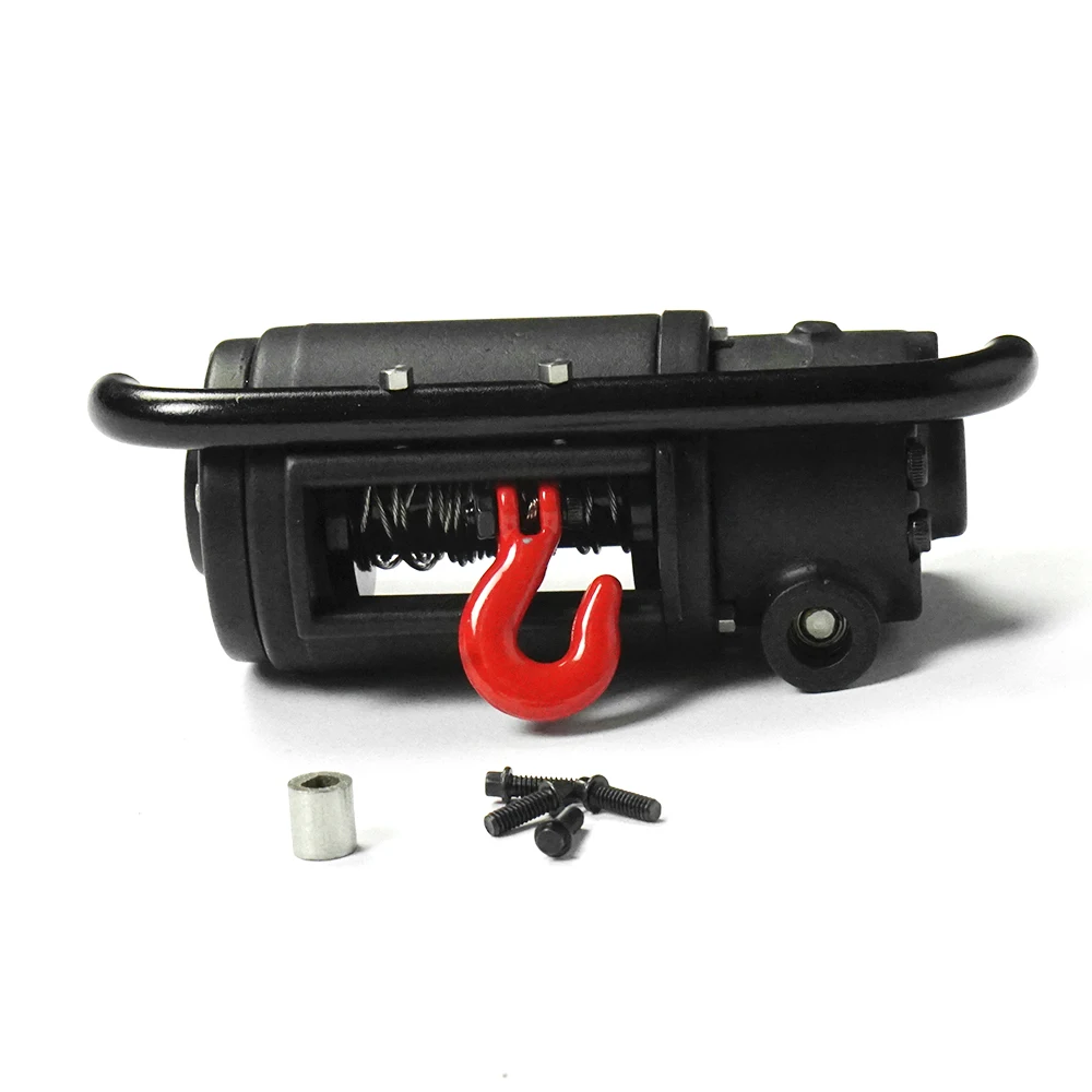 Atualização de simulação de guincho elétrico para 1/14 tamiya rc 1/10 veículo agrícola um406 guincho elétrico controle remoto brinquedo de reboque - Image 2