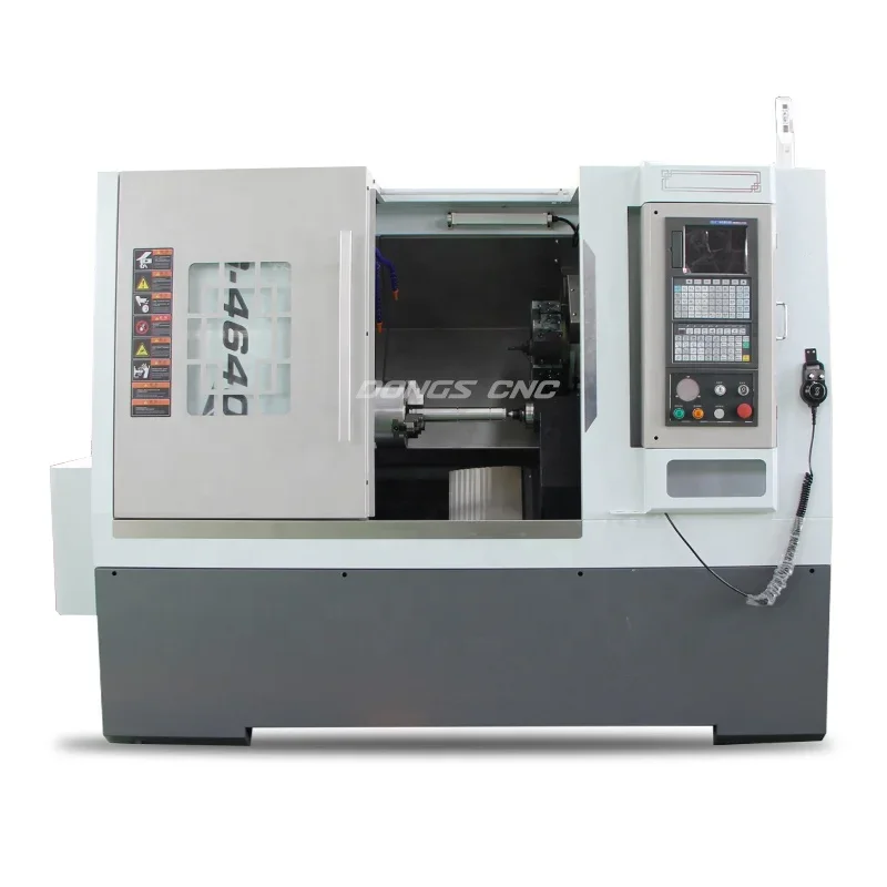 Torneador CNC com Mandril Índice, Cama Inclinada Linear, 3 Eixos, Torno CNC Torreta, Tck46L - Image 3