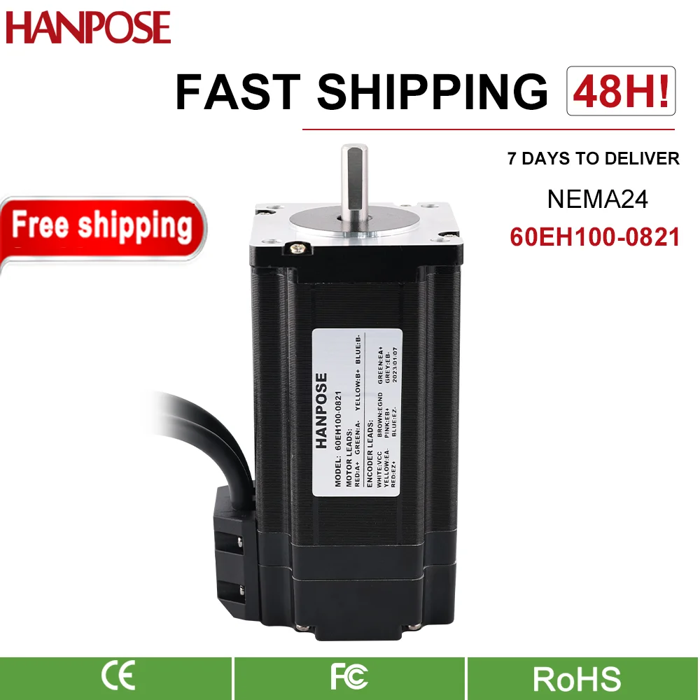 Servo motor de passo nema24 60eh100 + CL57-BK cncstepper driver 4.0a 2.8n.m kit controlador de motor híbrido motor de passo de circuito fechado