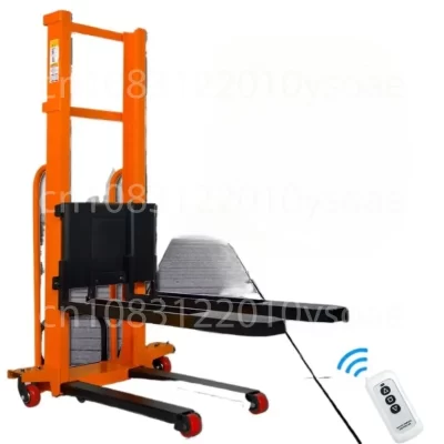 Empilhadeira elétrica com controle remoto portátil pequeno empilhador de descarga automática