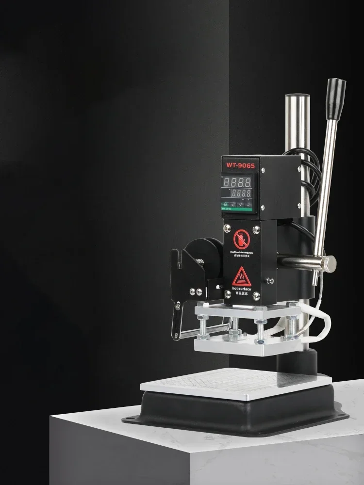 WT-90GS máquina de carimbo quente carimbo de couro ferramenta de imprensa em relevo logotipo personalizado digital cartão pvc livro papel máquina de imprensa térmica - Image 4
