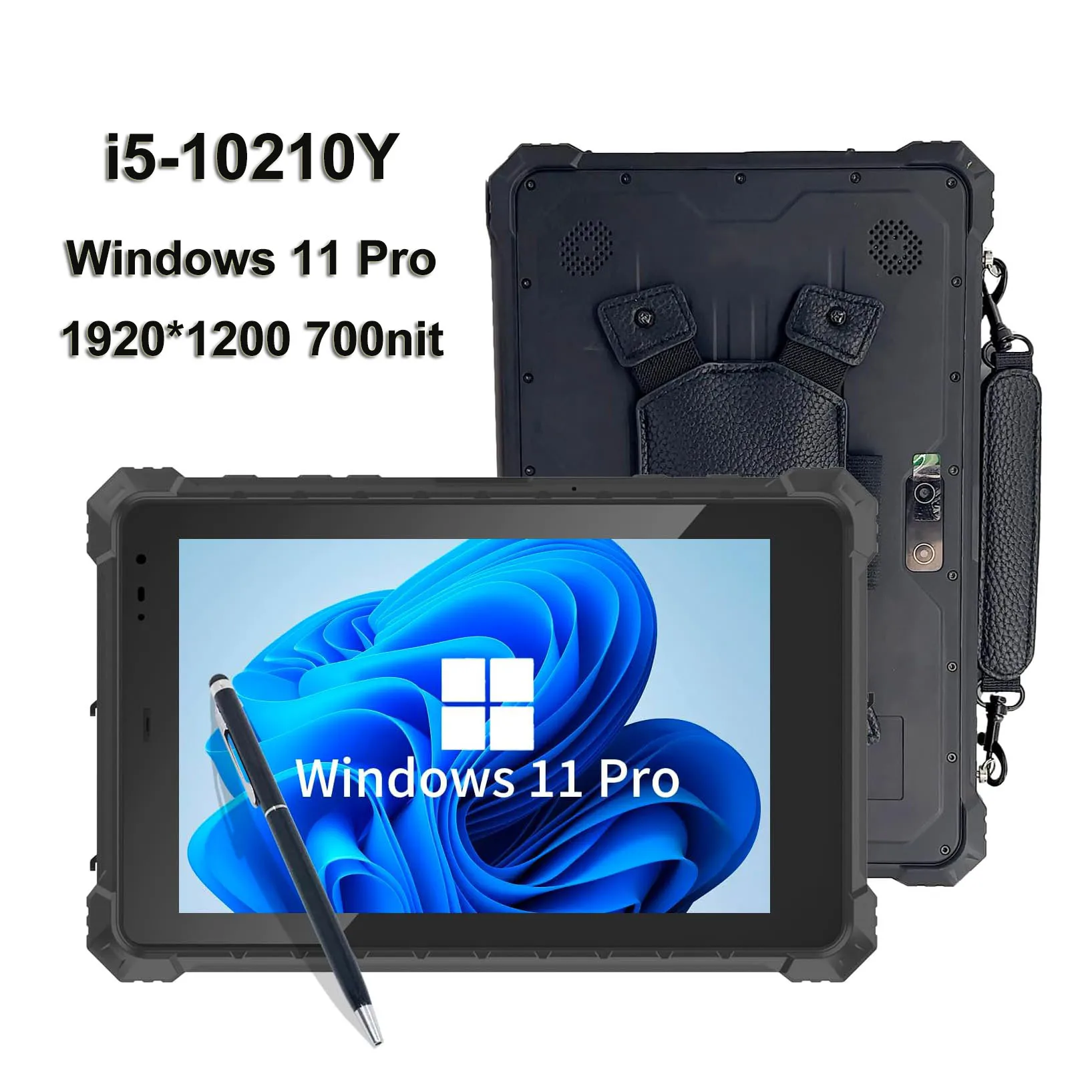 Original Rugged 10.1 Inch Windows 11 Pro Industrial Tablet 8GB+128GB Intel i5-10210Y IP68 700nit RJ45 RS232 4G Lte HDMI Scanner