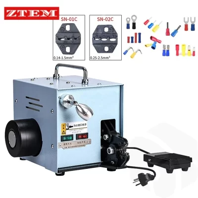 Máquina de friso terminal elétrico silencioso ferramenta de friso a frio substituível conjuntos de matrizes terminal crimper ferramenta terminal máquina