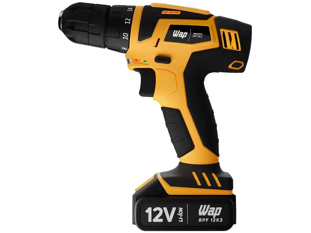 Furadeira e Parafusadeira Wap a Bateria 12V com Maleta 13 Peças BPF 12K3 - Image 5