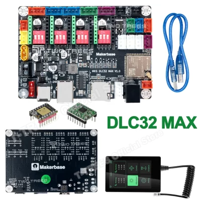 Twotrees mks dlc32 max placa-mãe 32bit esp32 controlador com expansão de cabo 4 eixos para gravador a laser peças da máquina atualização