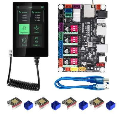 Makerbase mks dlc32 max cnc roteador placa máquina de gravação a laser 4 eixos controlador carpintaria gravador a laser placa-mãe tmc2209