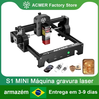 Aquer mini máquina de gravação a laser portátil diy gravador de corte a laser para gravar logotipo madeira lacado metal acrílico vidro couro