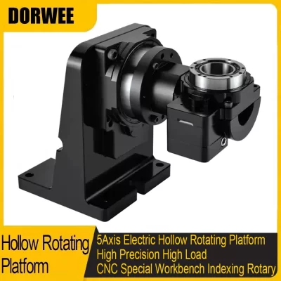 Plataforma rotativa oca motorizada de 4o 5o eixo, mesa rotativa de indexação, estágio de rotação cnc de precisão para marcação a laser de braço robótico