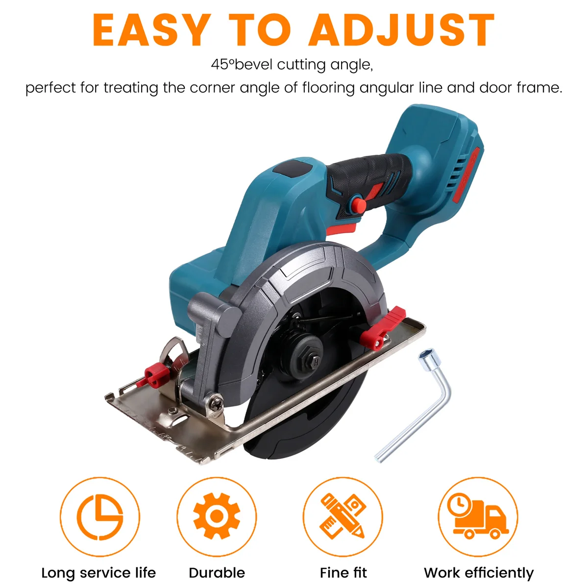 【Quente e preço】serra circular sem fio sem escova de 6 espaços, serra circular compacta de 12500 rpm para madeira/pedra/metal para bateria makita de 18v