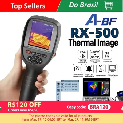 A-BF RX-500 infravermelho termovisor visão termômetro portátil circuito pcb câmera de imagem térmica piso parede tubo de água testador