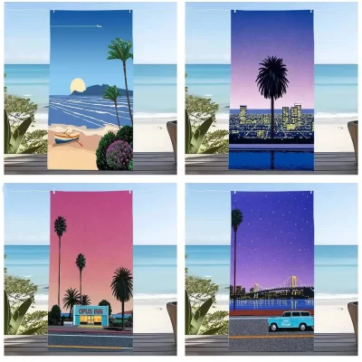 H-Hiroshi Nagai Toalha Toalha de secagem rápida Toalhas de praia de areia Toalha de piscina para viagens Piscina Yoga
