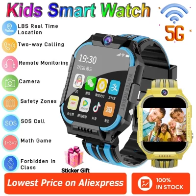 2025 novas crianças 5g wifi relógio inteligente sos gps localização cartão sim chamada câmera criança smartwatch 1.83 Polegada presente das crianças
