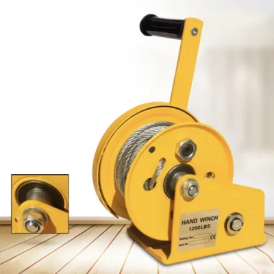 Guincho manual com travamento automático de 1200LBS, aço inoxidável, guincho para barco, caminhão, talha de elevação manual automática