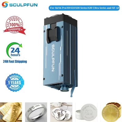 Módulo laser infravermelho SCULPFUN IR-2 2W para gravação em metal para S6/S6 Pro/S9/S10/S30 Series/S30 Ultra Series e gravador SF-A9