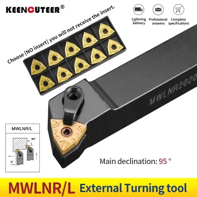 1pc mwlnr2020 mwlnr1616 mwlnr2525 suporte de ferramenta de torneamento externo wnmg0804 inserções de carboneto barra torno cnc conjunto de ferramentas de corte
