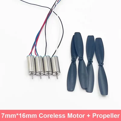 4 peças 716 7mm * 16mm 2cw + 2ccw hélice de motor coreless dc 3v 3.7v 55000rpm utral-alta velocidade rc drone quadcopter motor