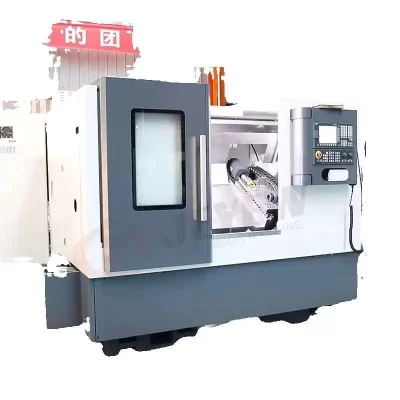 Torno CNC Tck36a orelha de alta velocidade único eixo cnc 46a 50a controle gsk alta precisão totalmente automático torno de cama inclinada horizontal
